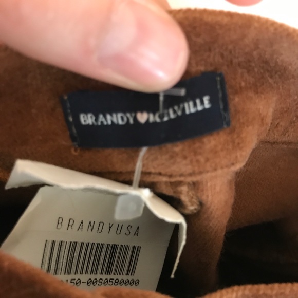 Brandy Melville NWT Button Front Faux Suede Skirt - Picture 3 of 6